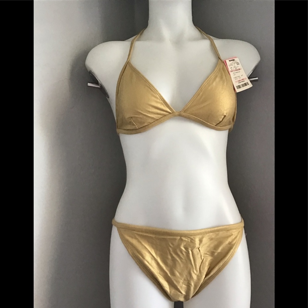 ANNE KLEIN GOLD TWO PIECE BIKINI